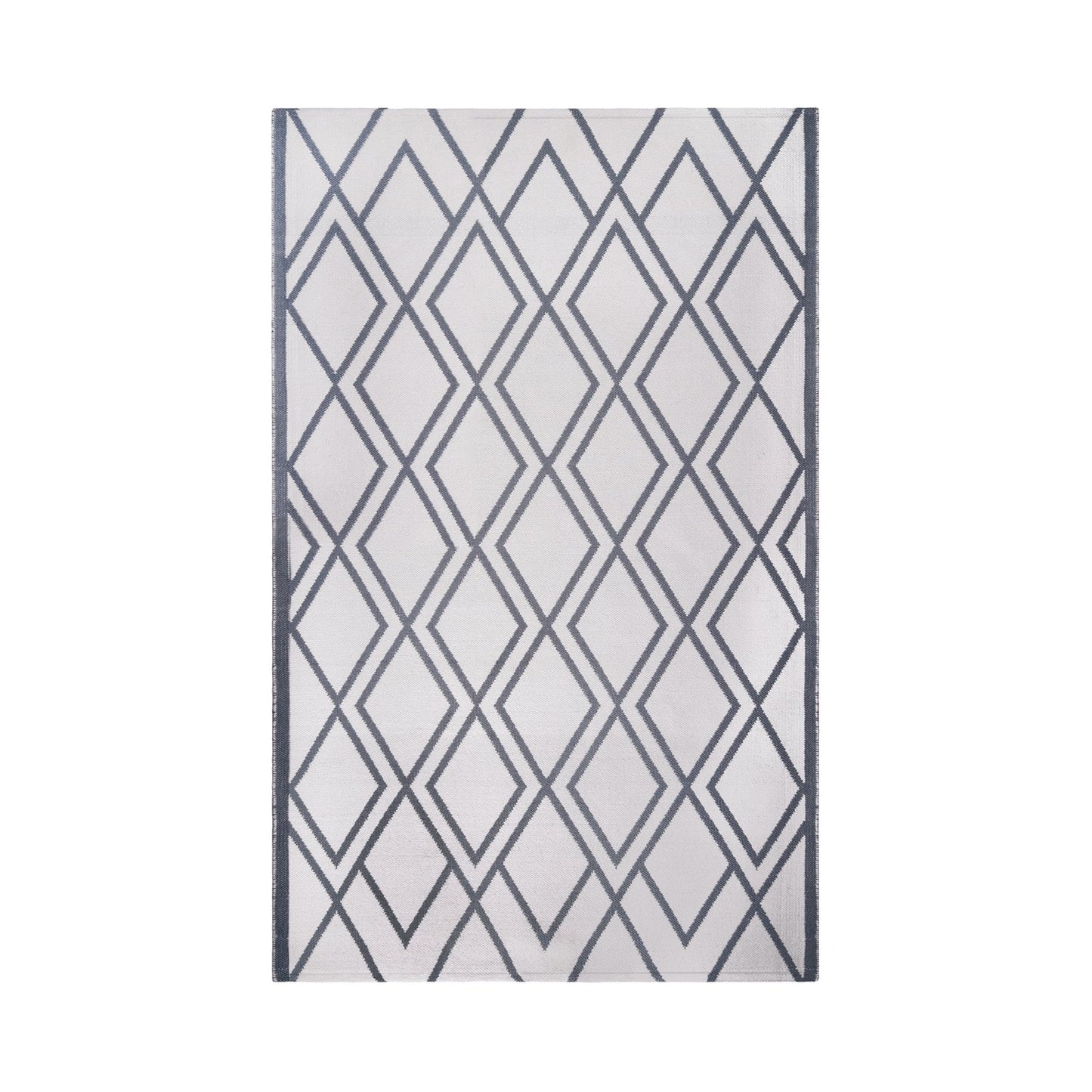  Superior Modern Diamond Lattice Indoor/ Outdoor Area Rug - Ivory