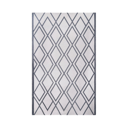  Superior Modern Diamond Lattice Indoor/ Outdoor Area Rug - Ivory