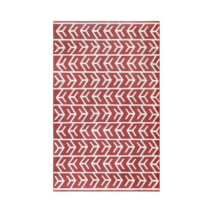 Superior Contemporary Geometric Arrow Pattern Indoor/ Outdoor Area Rug - Rust