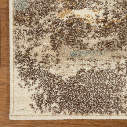 Eclectic Multi-Tone Abstract Rug or Runner - Camel