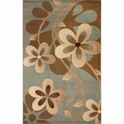 Rosette Medallion Geometric Power-Loomed Indoor Area Rug or Runner - Slate