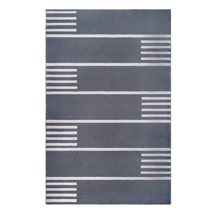  Superior Modern Line Pattern Indoor/ Outdoor Area Rug - Grey