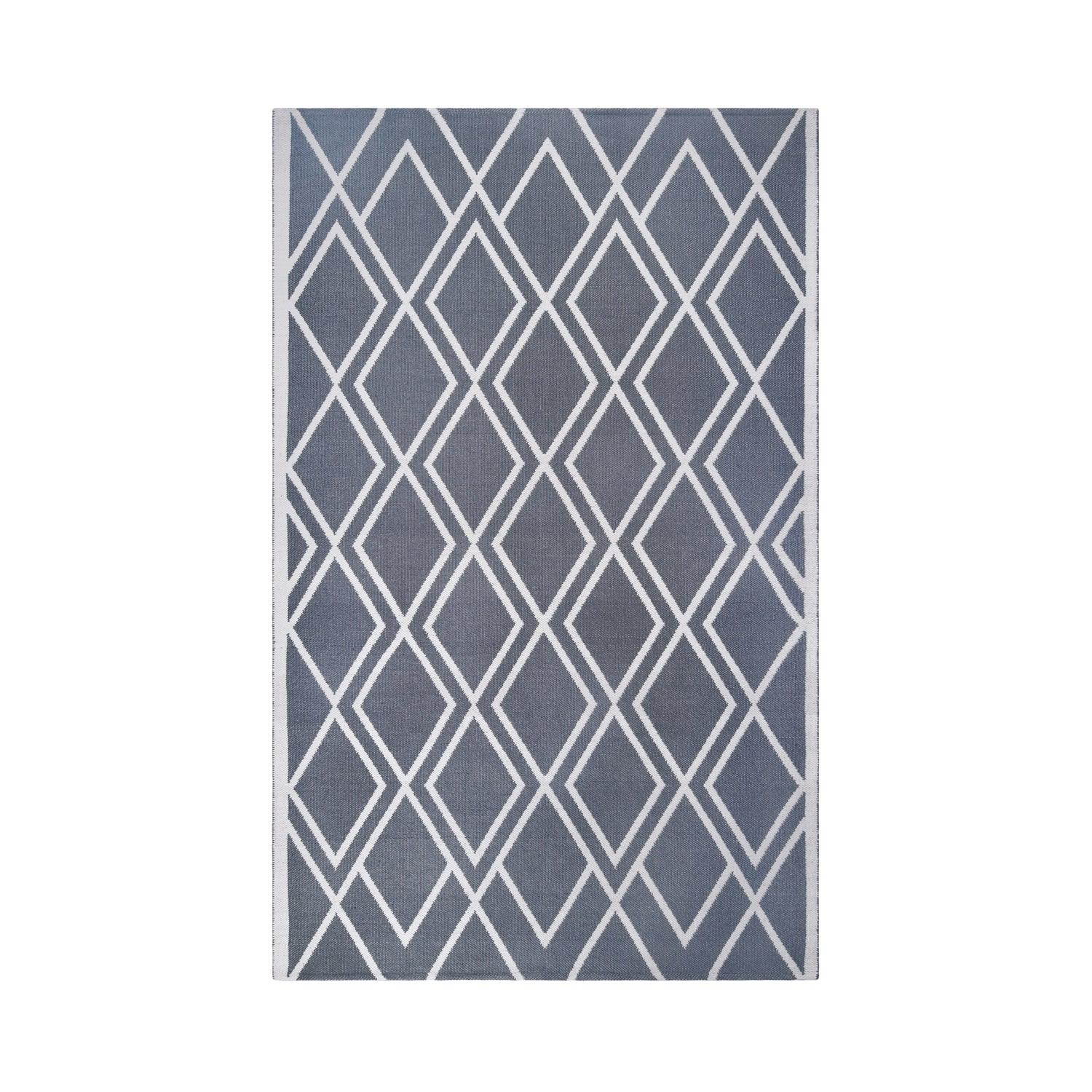  Superior Modern Diamond Lattice Indoor/ Outdoor Area Rug - Grey