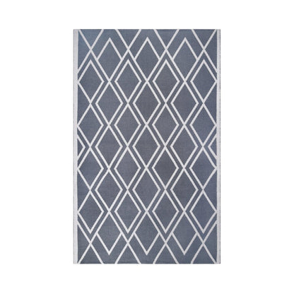  Superior Modern Diamond Lattice Indoor/ Outdoor Area Rug - Grey
