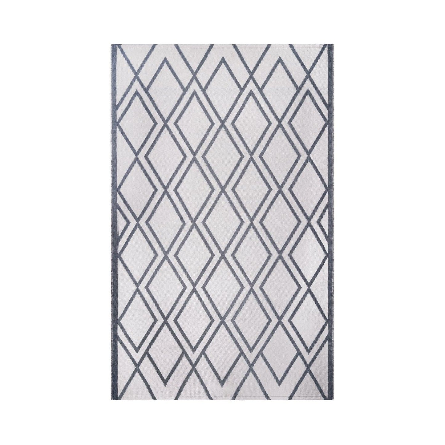  Superior Modern Diamond Lattice Indoor/ Outdoor Area Rug - Ivory