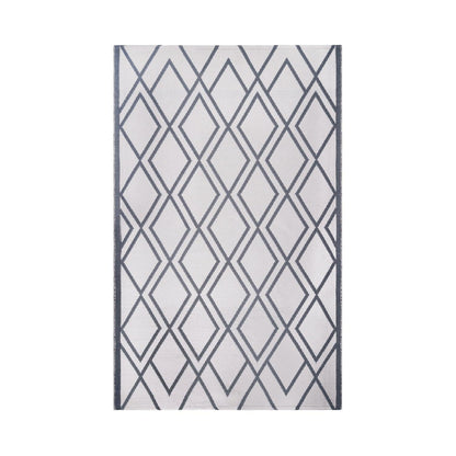  Superior Modern Diamond Lattice Indoor/ Outdoor Area Rug - Ivory