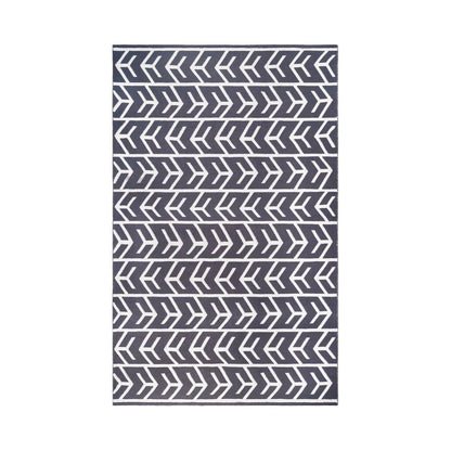Superior Contemporary Geometric Arrow Pattern Indoor/ Outdoor Area Rug - Charcoal