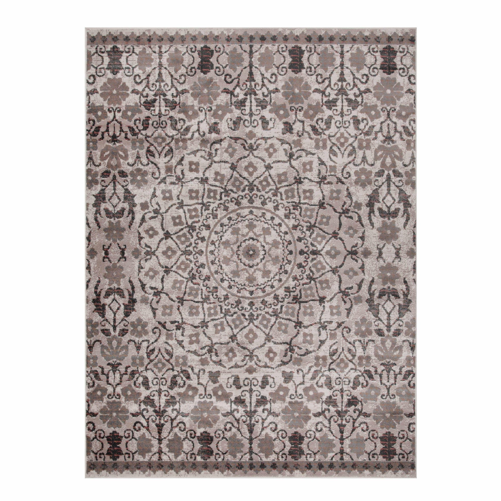 Superior Galilee Vintage Bohemian Floral Mandala Area Rug - Tuscan