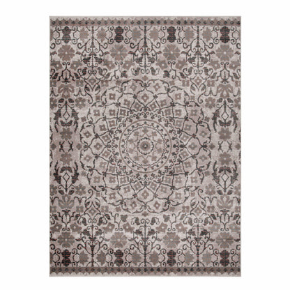 Superior Galilee Vintage Bohemian Floral Mandala Area Rug - Tuscan