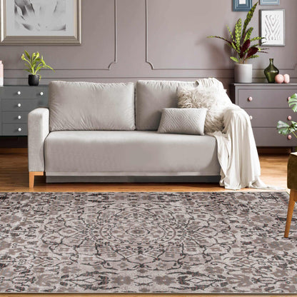 Superior Galilee Vintage Bohemian Floral Mandala Area Rug - Tuscan