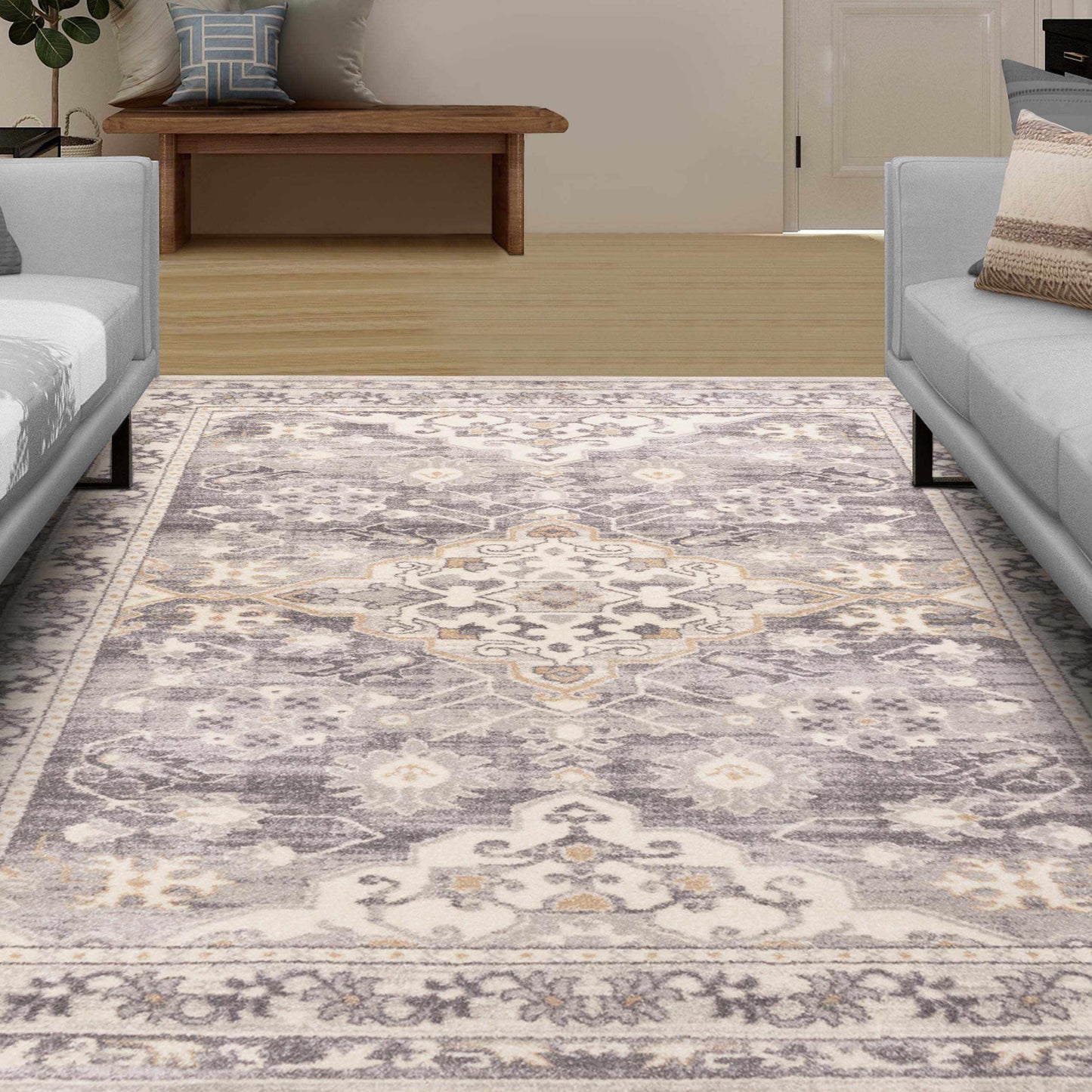 Superior Tilly Vintage Oriental Medallion Indoor Area Rug