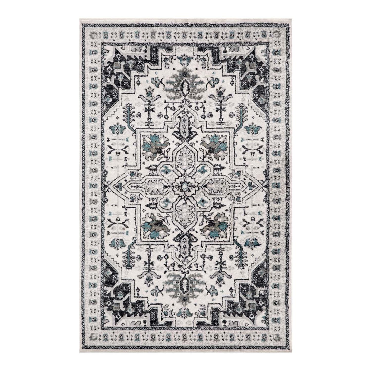  Superior Engroove Southwestern Tribal Medallion Rivulet Area Rug