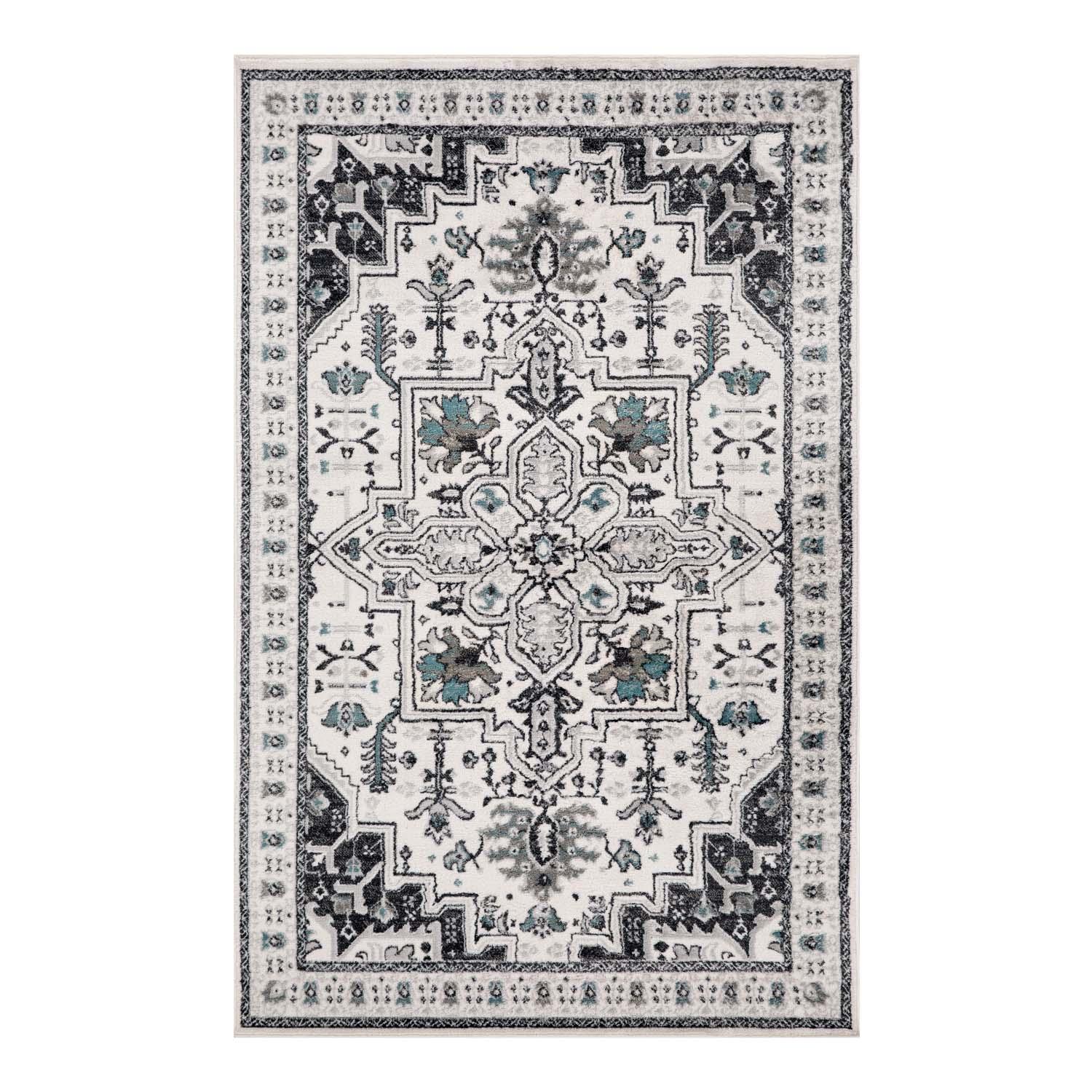  Superior Engroove Southwestern Tribal Medallion Rivulet Area Rug