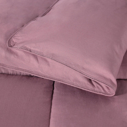  Superior Solid All Season Down Alternative Microfiber Comforter - Mauve