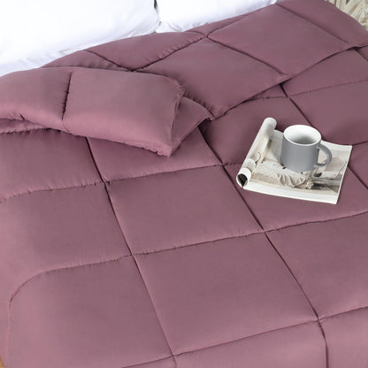 Superior Solid All Season Down Alternative Microfiber Comforter - Mauve