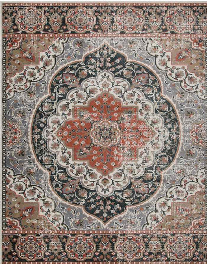 Bodhi Vintage Floral Classic Medallion Indoor Area Rug or Runner