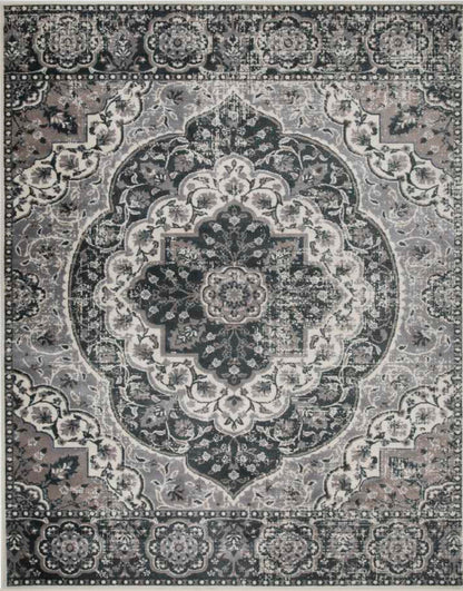 Bodhi Vintage Floral Classic Medallion Indoor Area Rug or Runner