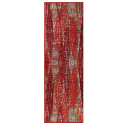 Brayton Modern Brushstrokes Non-Slip Washable Indoor Area Rug or Runner