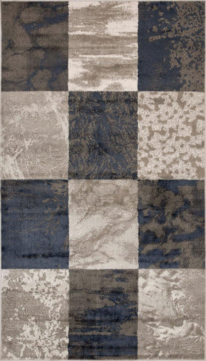 Modern Patchwork Design Indoor Area Rug or Runner Rug