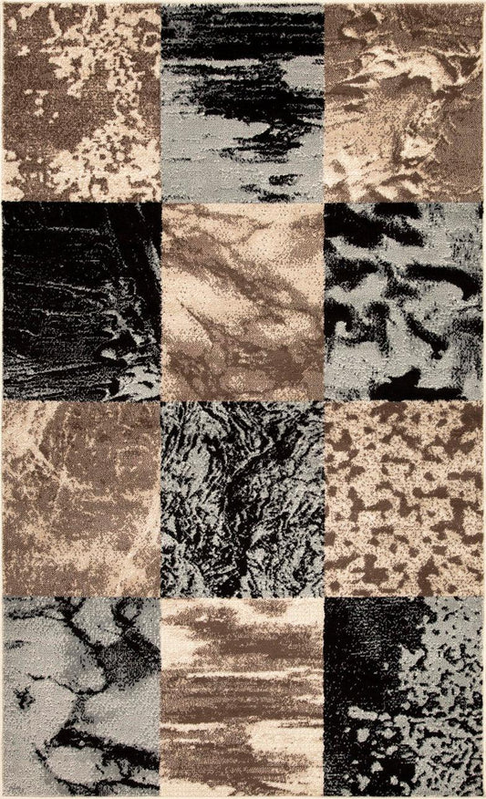 Modern Patchwork Design Indoor Area Rug or Runner Rug