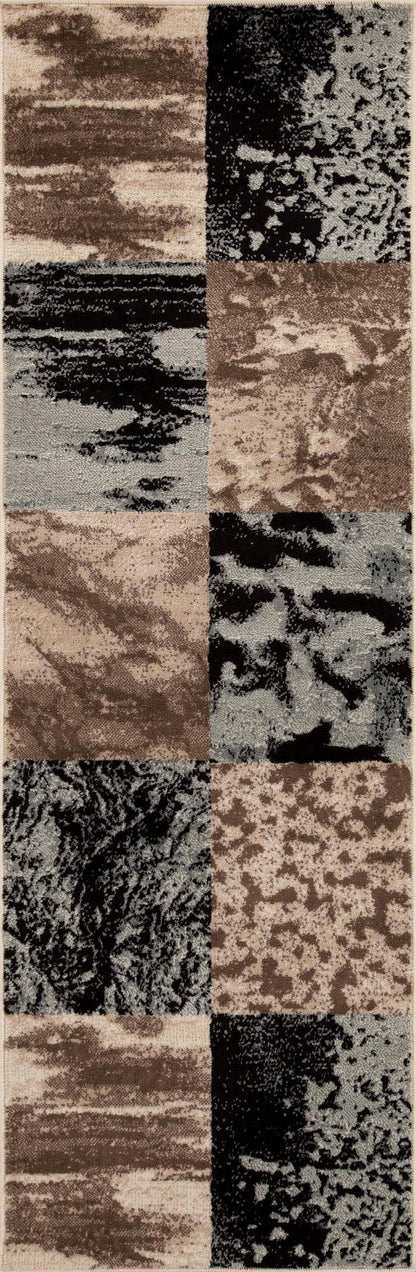 Modern Patchwork Design Indoor Area Rug or Runner Rug