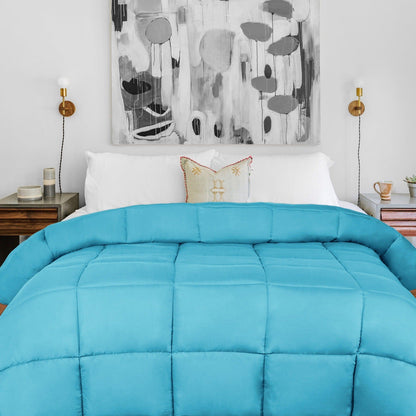 Brushed Microfiber Down Alternative Medium Weight Solid Comforter