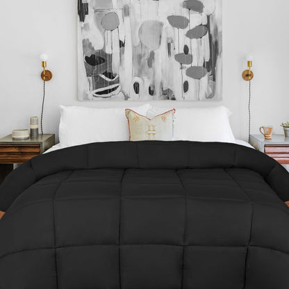 Brushed Microfiber Down Alternative Medium Weight Solid Comforter