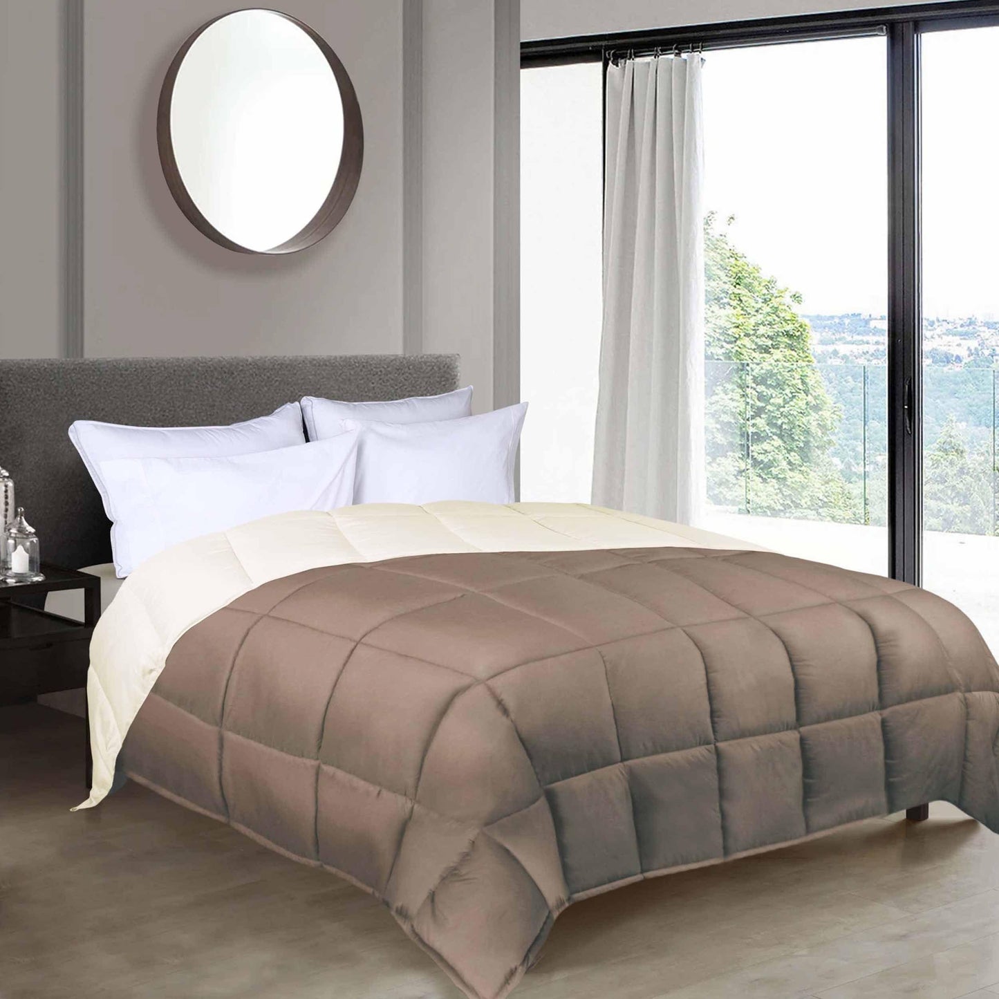 Brushed Microfiber Reversible Down Alternative Comforter