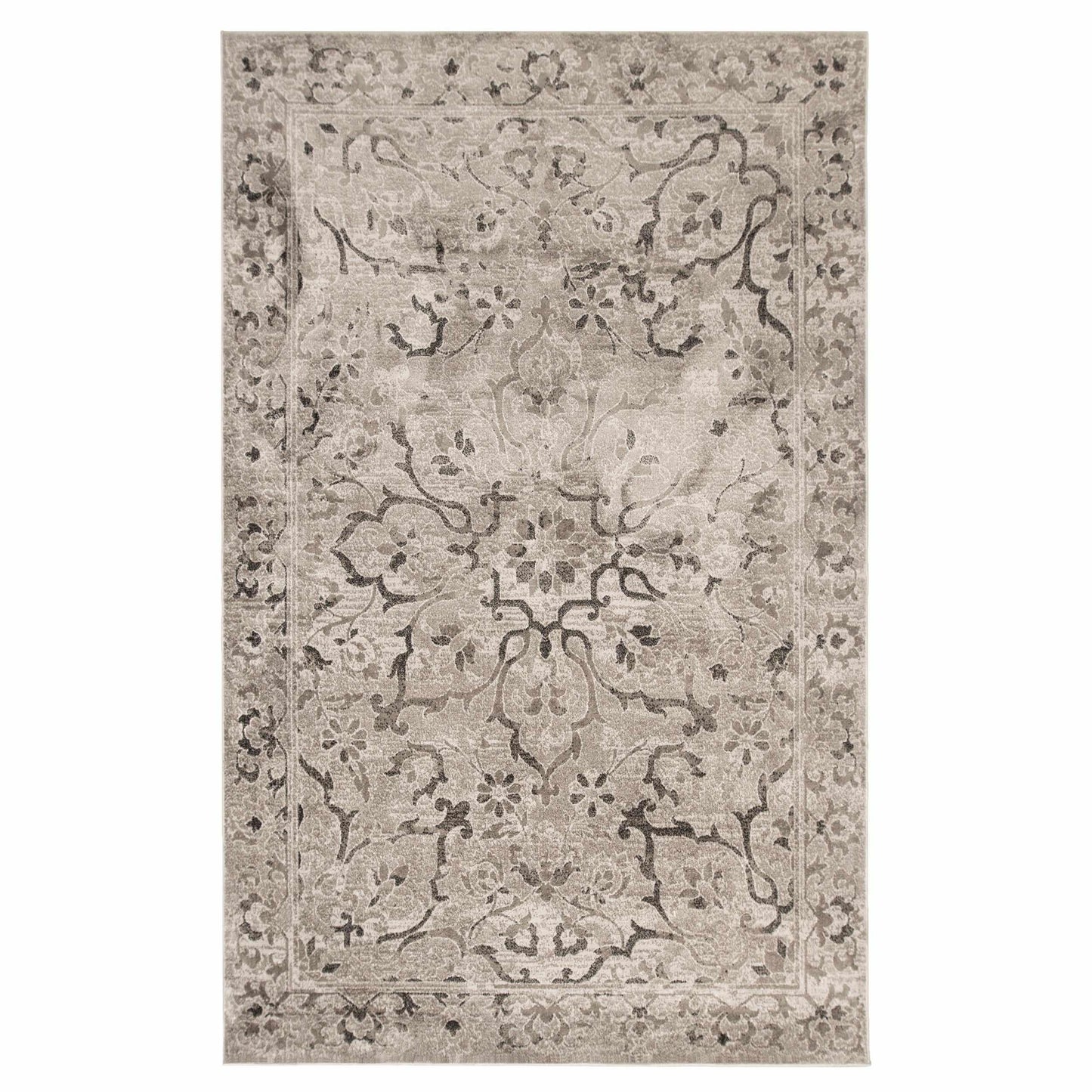 Superior Caine Distressed Floral Modern Indoor Area Rug - Bronze
