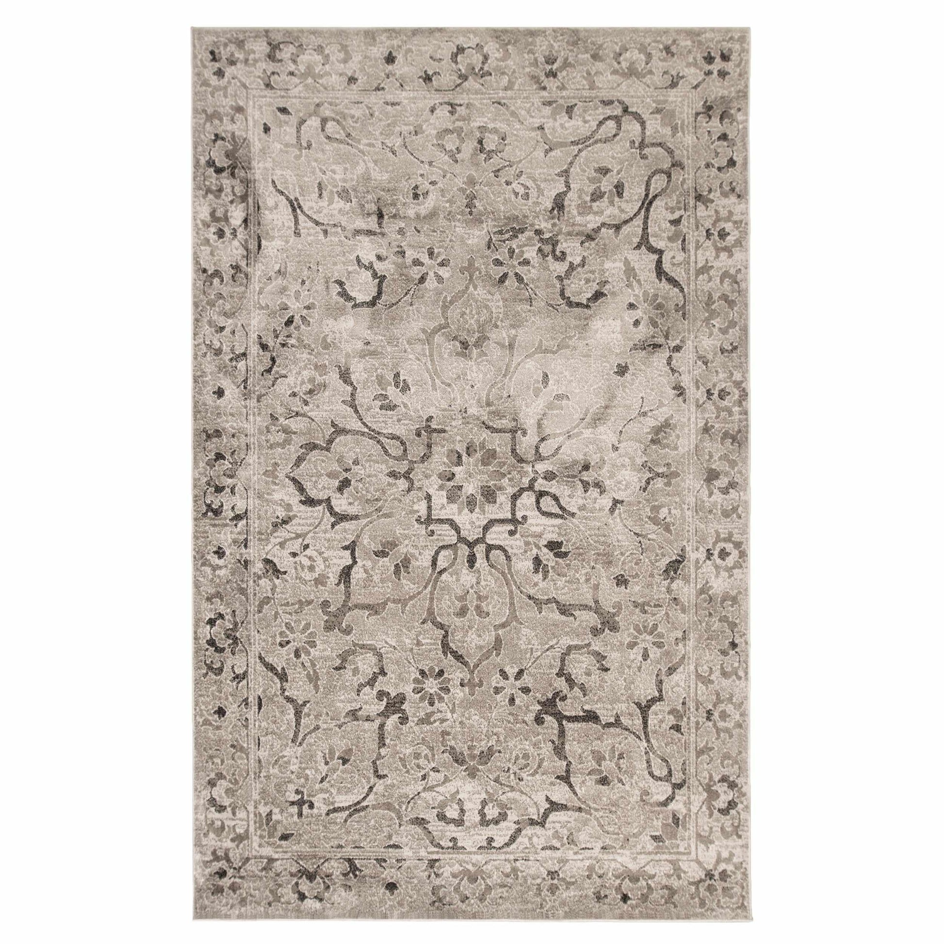 Superior Caine Distressed Floral Modern Indoor Area Rug - Bronze