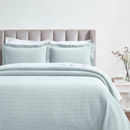 Superior Calvert Cotton Matelasse Weave Diamond Lattice Bedspread Set