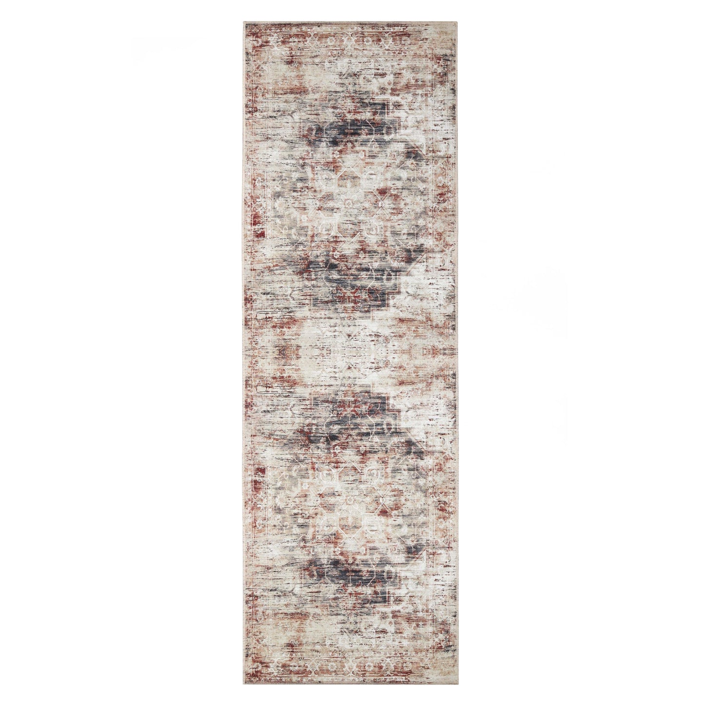 Canary Vintage Medallion Machine Washable Indoor Area Rug or Runner