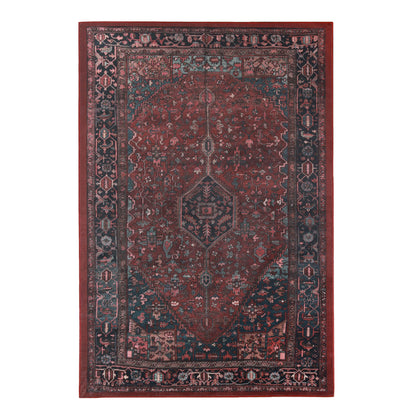 Cardinal Floral Medallion Machine Washable Indoor Area Rug or Runner