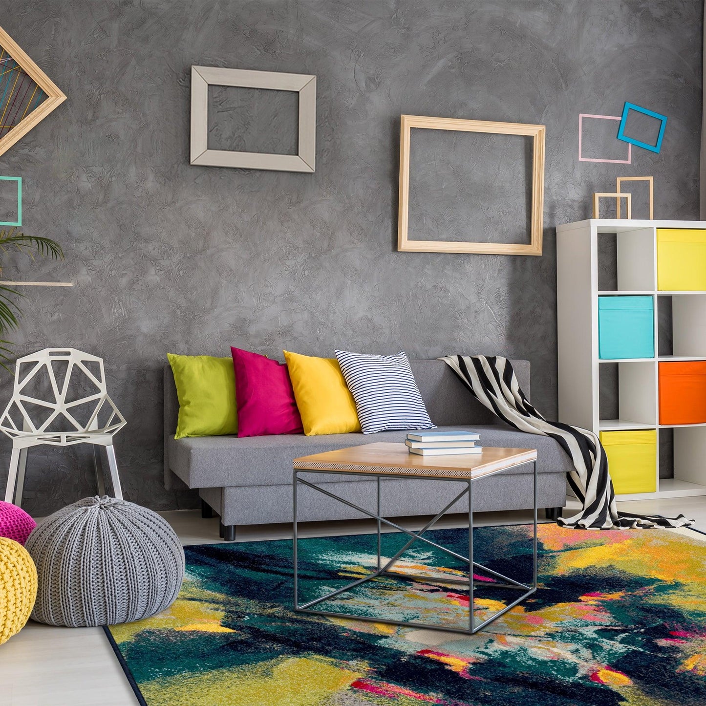 Caspian Abstract Modern Area Rug Or Runner Rug