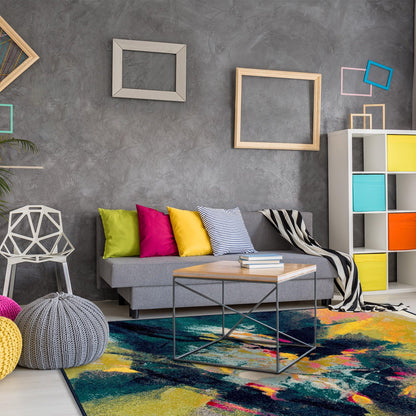 Caspian Abstract Modern Area Rug Or Runner Rug