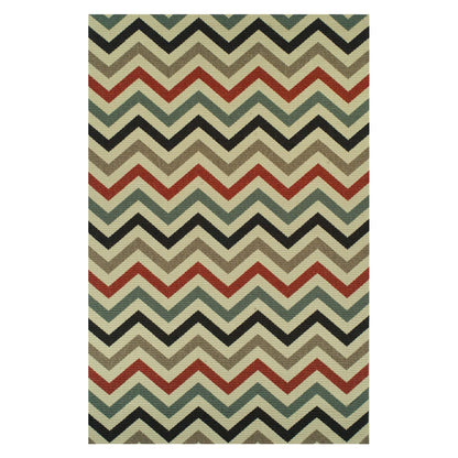 Chevron Zig-Zag Geometric Modern Indoor Outdoor Area Rug