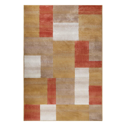 Clifton Geometric Color Block Plush Indoor Area Rug or Runner Rug