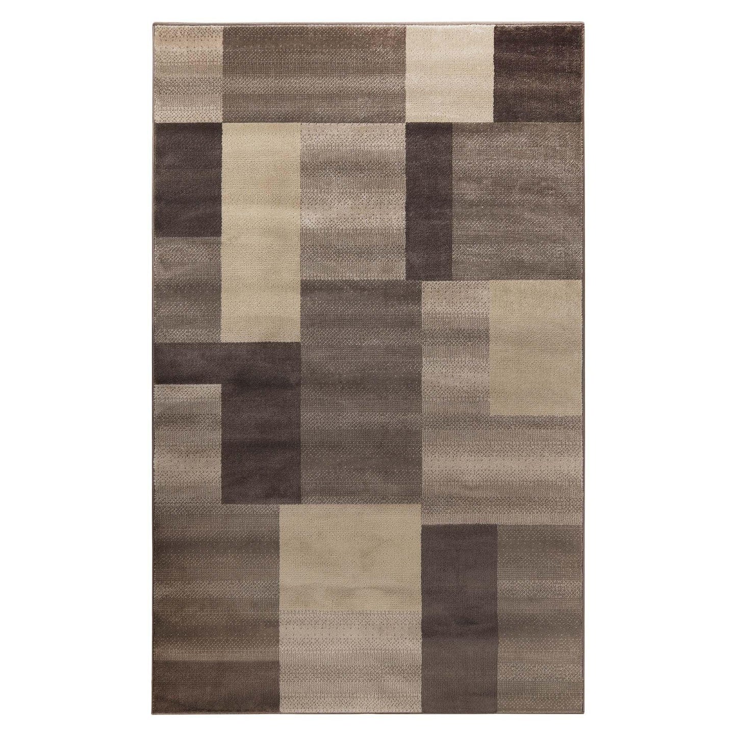 Clifton Geometric Color Block Plush Indoor Area Rug or Runner Rug