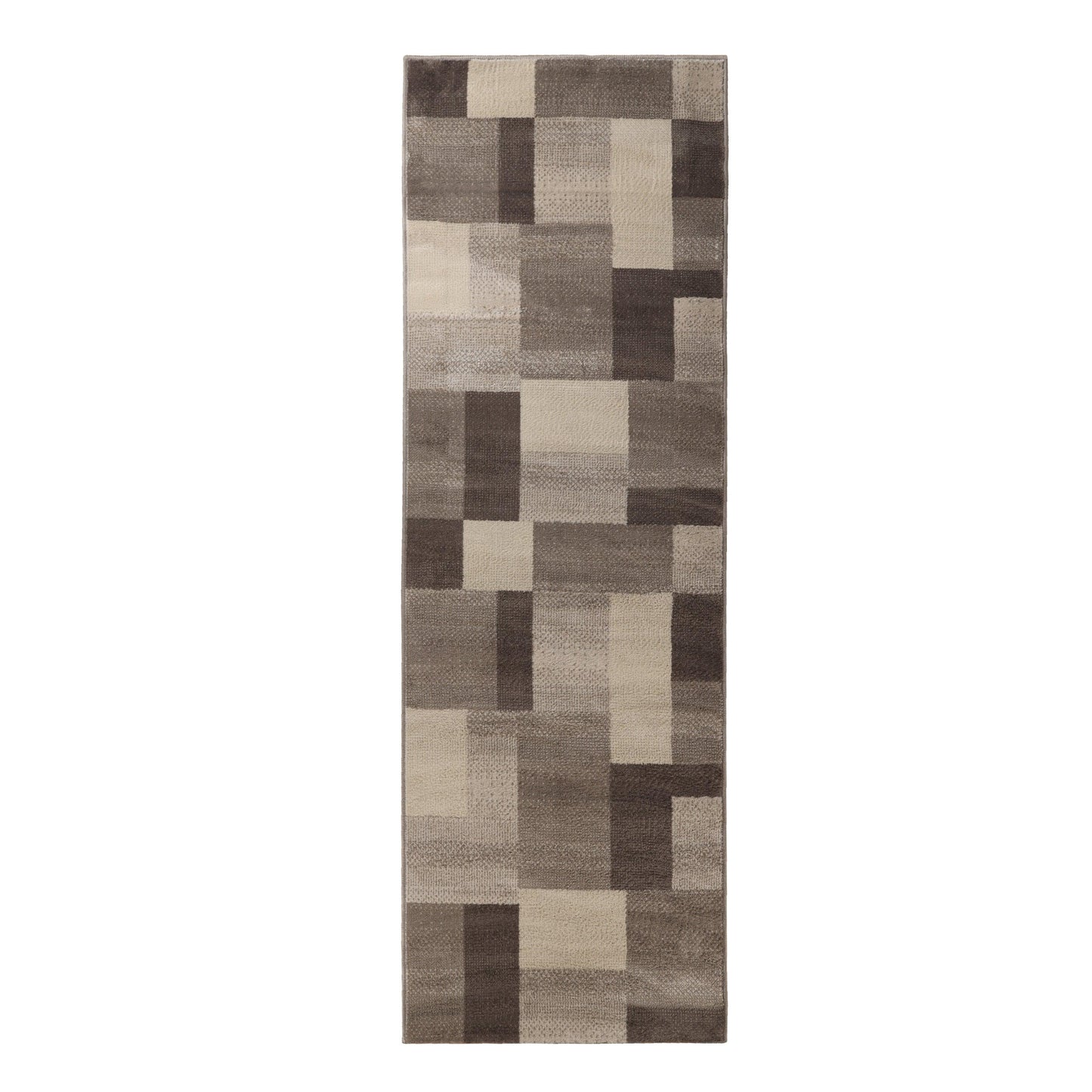 Clifton Geometric Color Block Plush Indoor Area Rug or Runner Rug