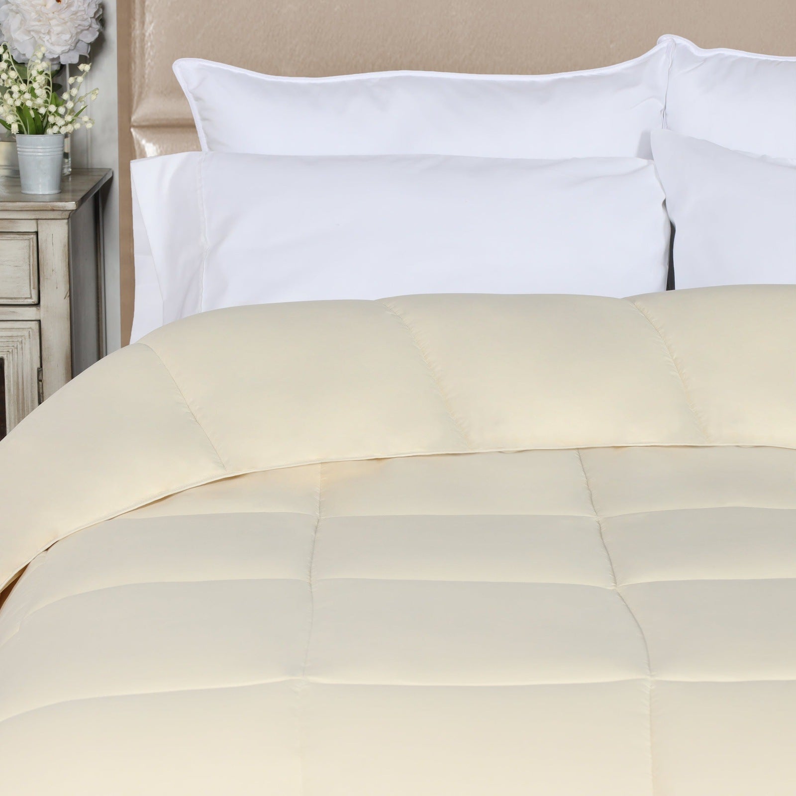 Superior Solid All Season Down Alternative Microfiber Comforter - Ivory