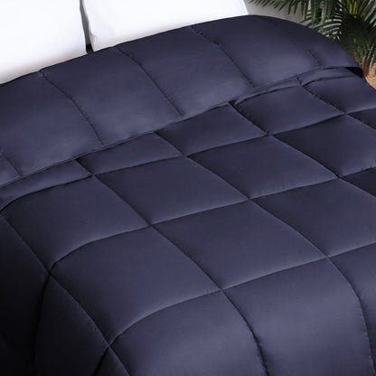 Superior Solid All Season Down Alternative Microfiber Comforter - Navy Blue