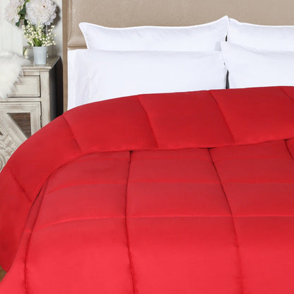 Superior Solid All Season Down Alternative Microfiber Comforter - Red