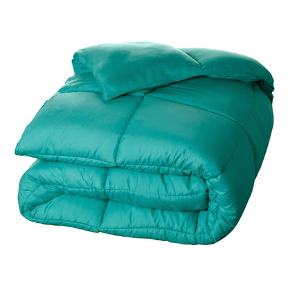  Superior Solid All Season Down Alternative Microfiber Comforter - Turquoise