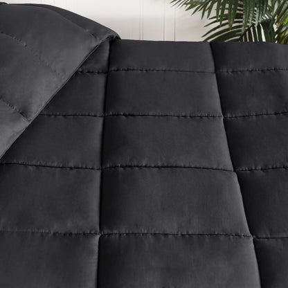 Superior Solid All Season Down Alternative Microfiber Comforter - Black