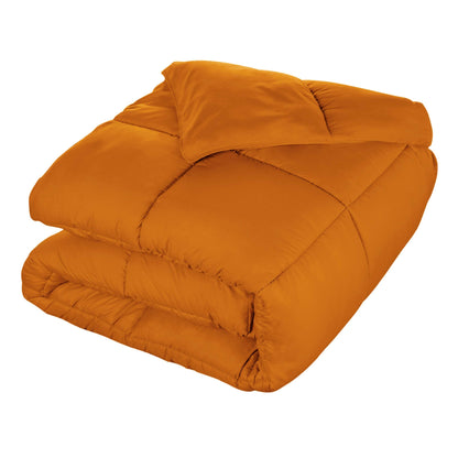  Superior Solid All Season Down Alternative Microfiber Comforter - Dusty Orange