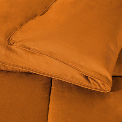  Superior Solid All Season Down Alternative Microfiber Comforter - Dusty Orange