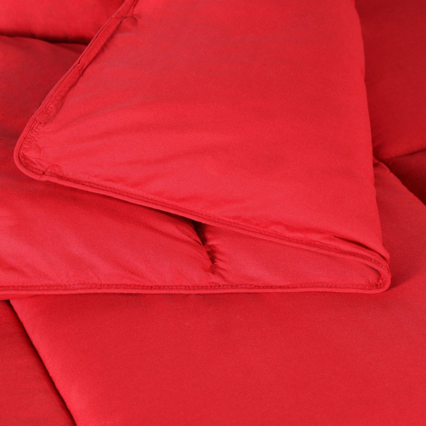  Superior Solid All Season Down Alternative Microfiber Comforter - Red