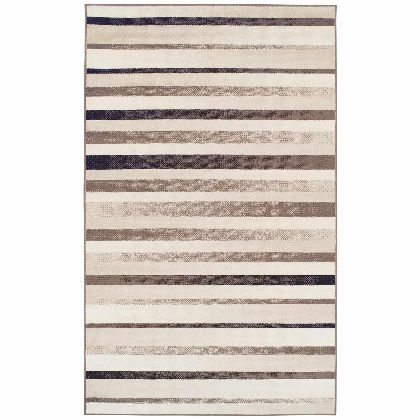 Superior Corona Striped Contemporary Area Rug - Beige