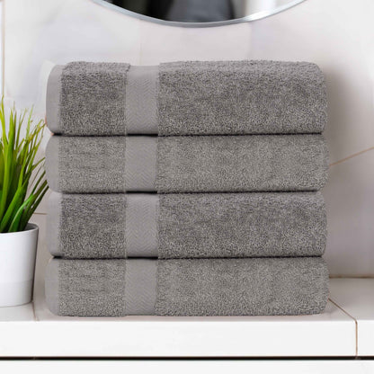 Cotton Highly Absorbent Eco-Friendly Quick Dry 4 Piece Bath Towel Set