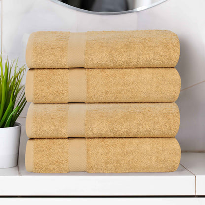 Cotton Highly Absorbent Eco-Friendly Quick Dry 4 Piece Bath Towel Set
